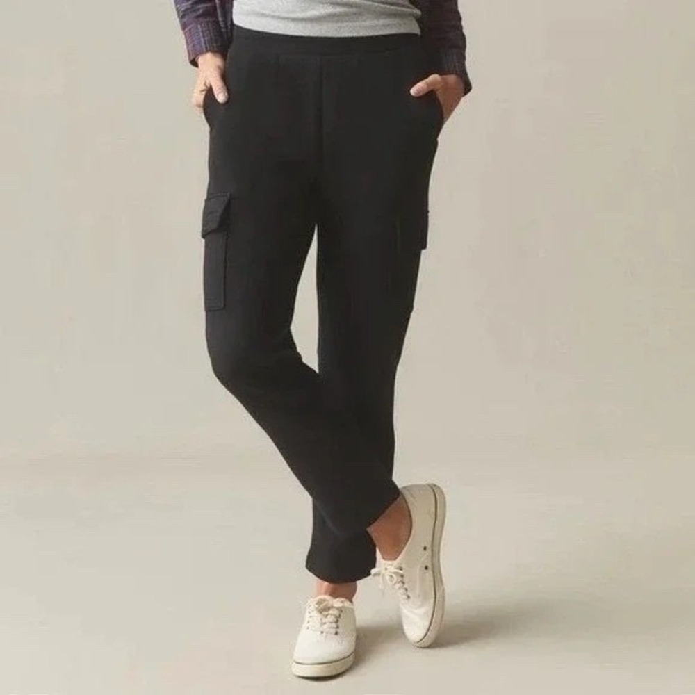American Giant Cargo Straight Sweatpants Womens Medium Black Cotton Classic Fit